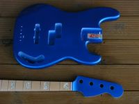 Replacement jazz bass body in lake placid blue with colour matched headstock&nbsp;&copy;&nbsp;2026&nbsp;42nd Street Guitars