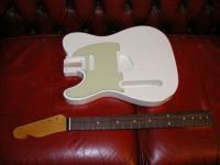 Replacement tele body and neck, lefthanded olympic white nitro&nbsp;&copy;&nbsp;2026&nbsp;42nd Street Guitars
