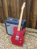 G Cab, Candy Apple red over Shoreline Gold, medium/heavy wear, flamed maple n&nbsp;&copy;&nbsp;2026&nbsp;42nd Street Guitars