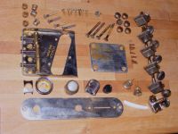 Aged nickel hardware kit, 50's + bone nut and switch tip&nbsp;&copy;&nbsp;2026&nbsp;42nd Street Guitars